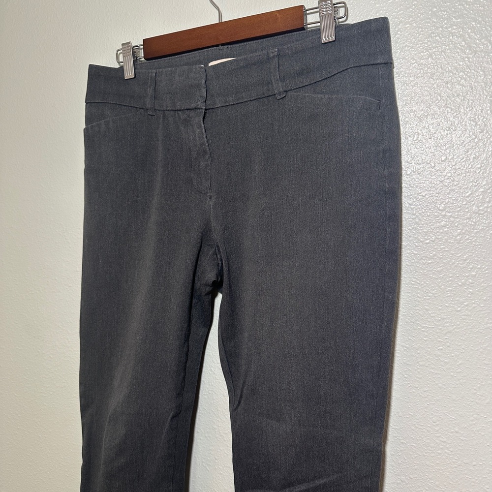 Loft Outlet Modern Skinny Ankle Pants Charcoal Gray Size 10 Dress Trousers